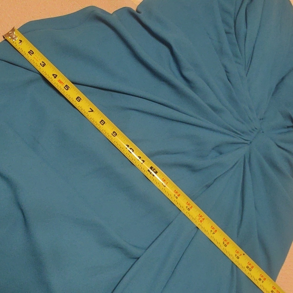 David's Bridal Full Length Strapless Formal Blue - Picture 10 of 10